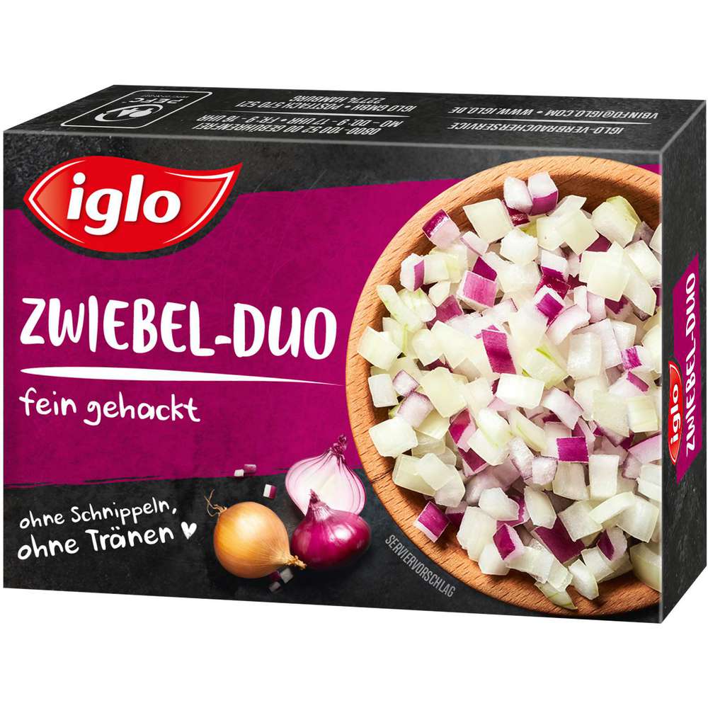 Produktabbildung Iglo Zwiebel-Duo, fein gehackt, tiefgekühlt