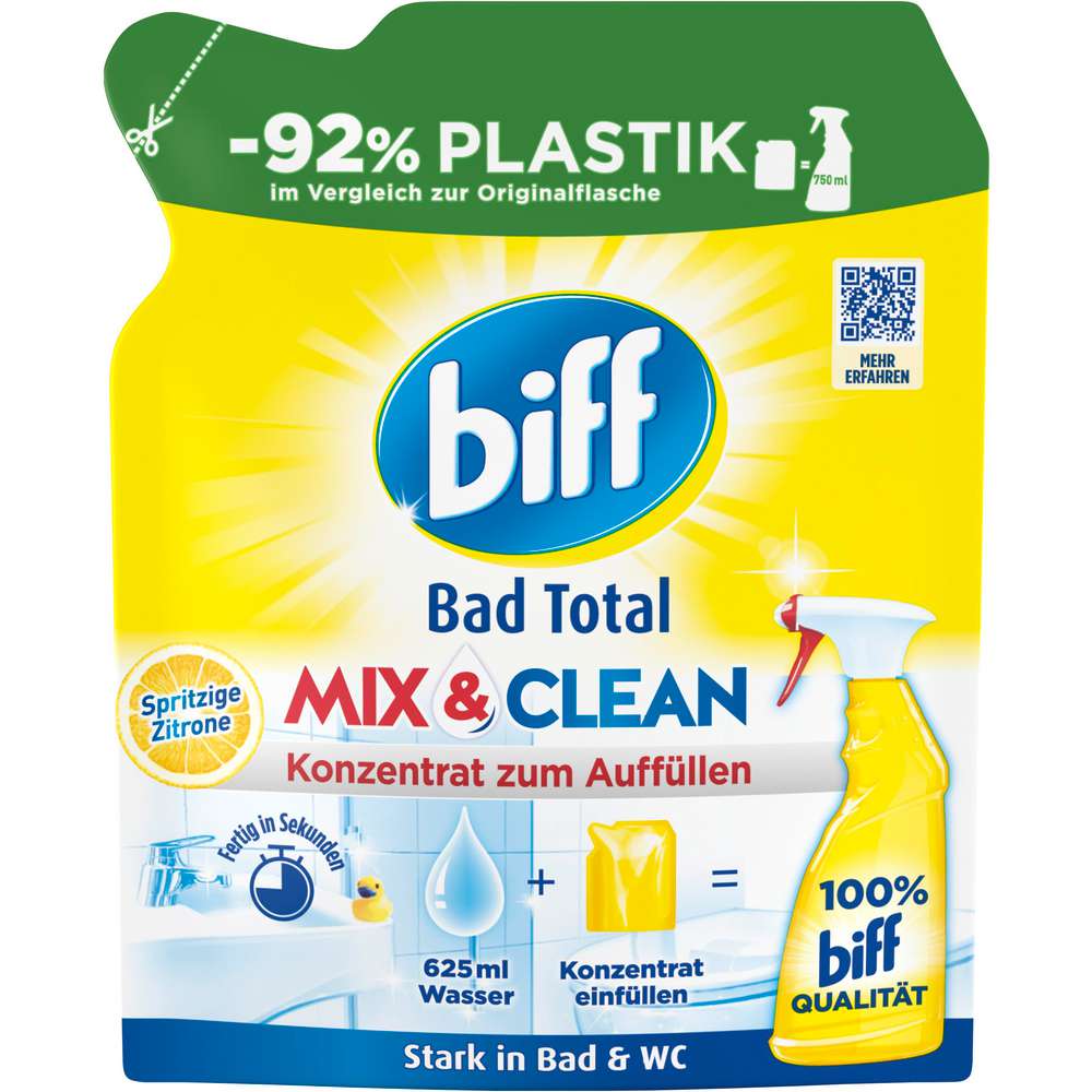 Produktabbildung Biff Badreiniger, Konzentrat zum Auffüllen, Zitrone