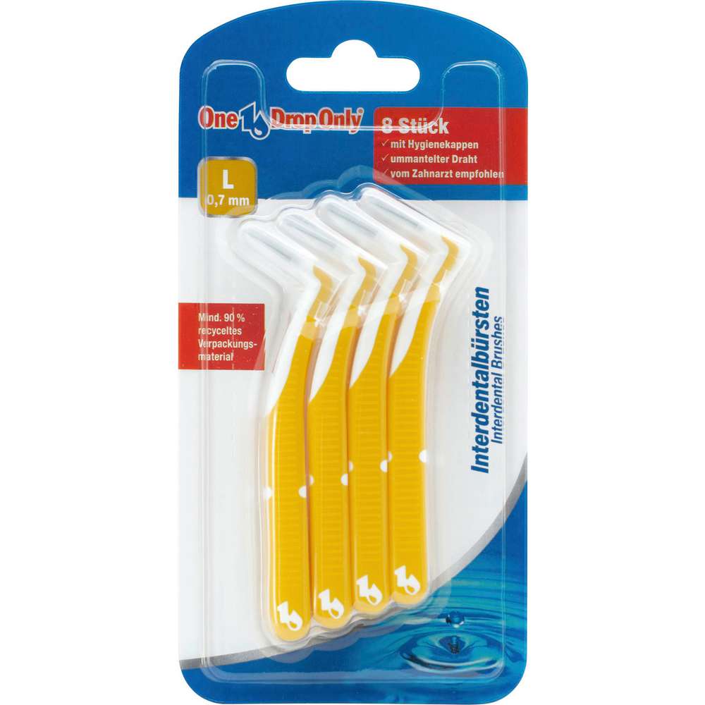 Produktabbildung One Drop Only Interdentalbürste, gelb, gr.L