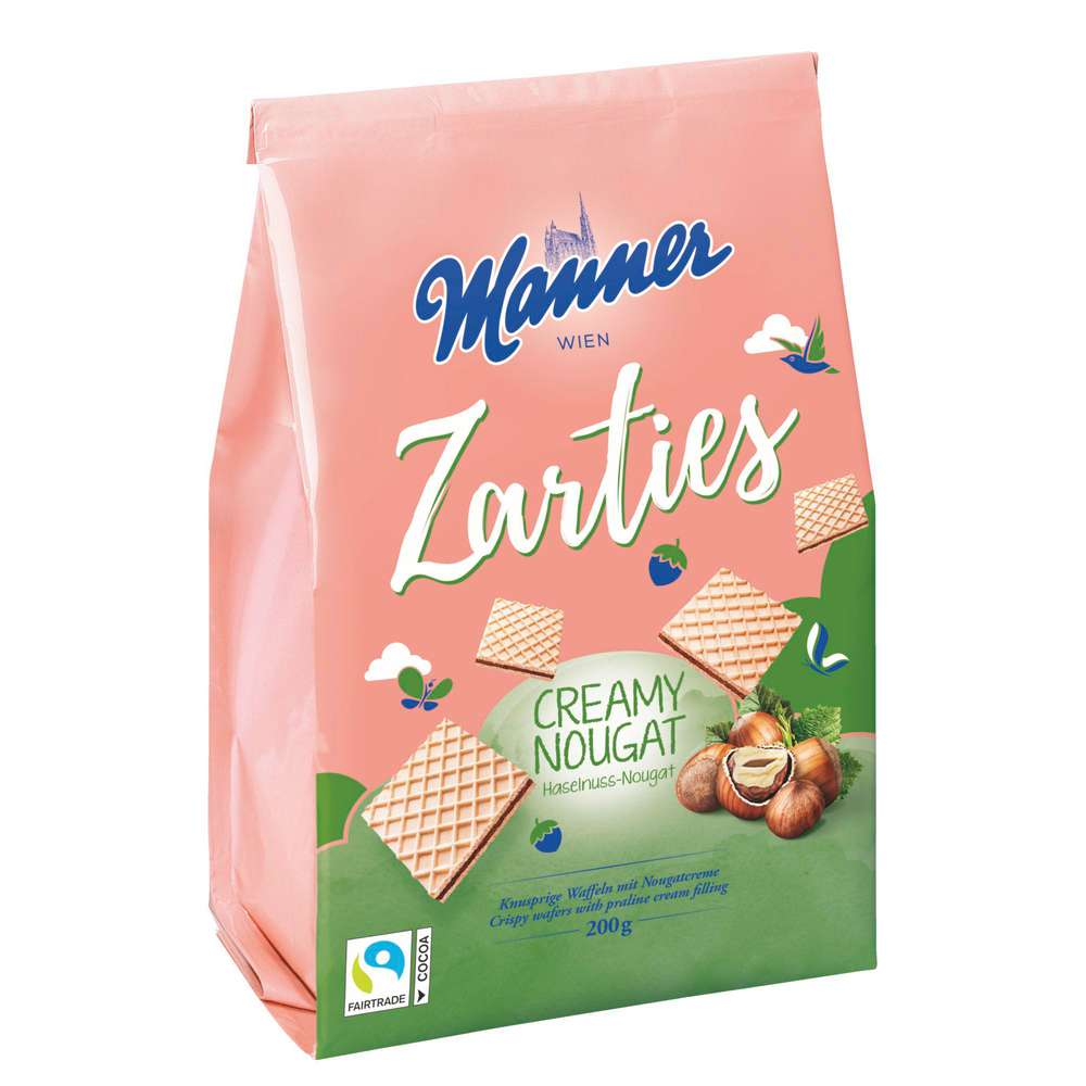 Produktabbildung Manner Waffeln mit Nougat-Creme-Füllung