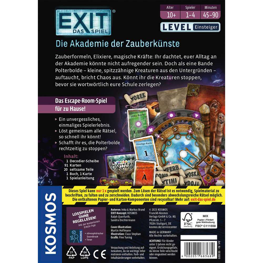 Produktabbildung Kosmos EXIT - Die Akademie der Zauberkünste