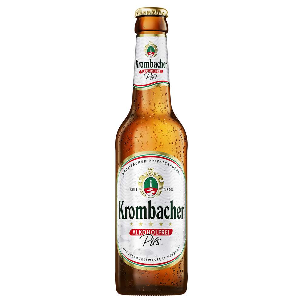Produktabbildung Krombacher Pilsener Bier, alkoholfrei
