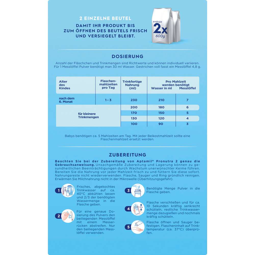 Produktabbildung Aptamil Pronatura Folgemilch 2