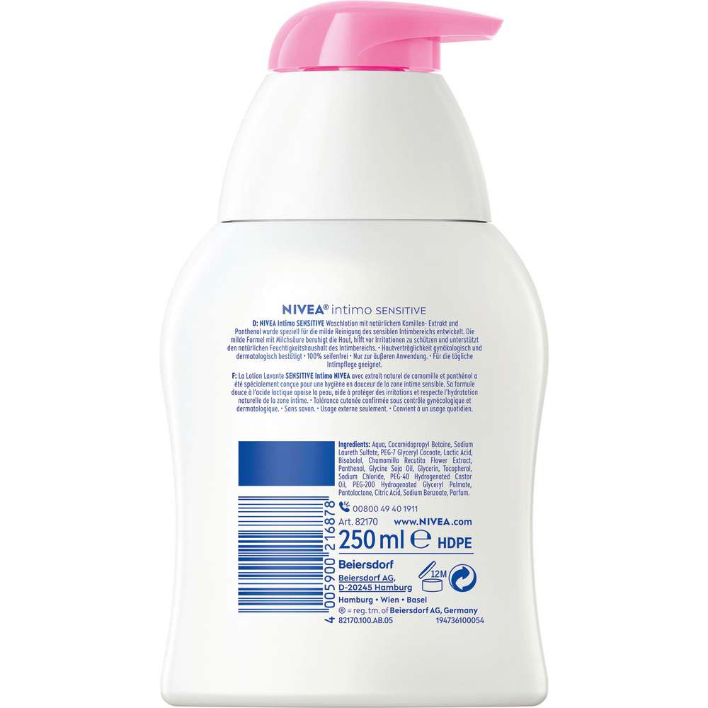 Produktabbildung Nivea Waschlotion Intimo, Sensitiv
