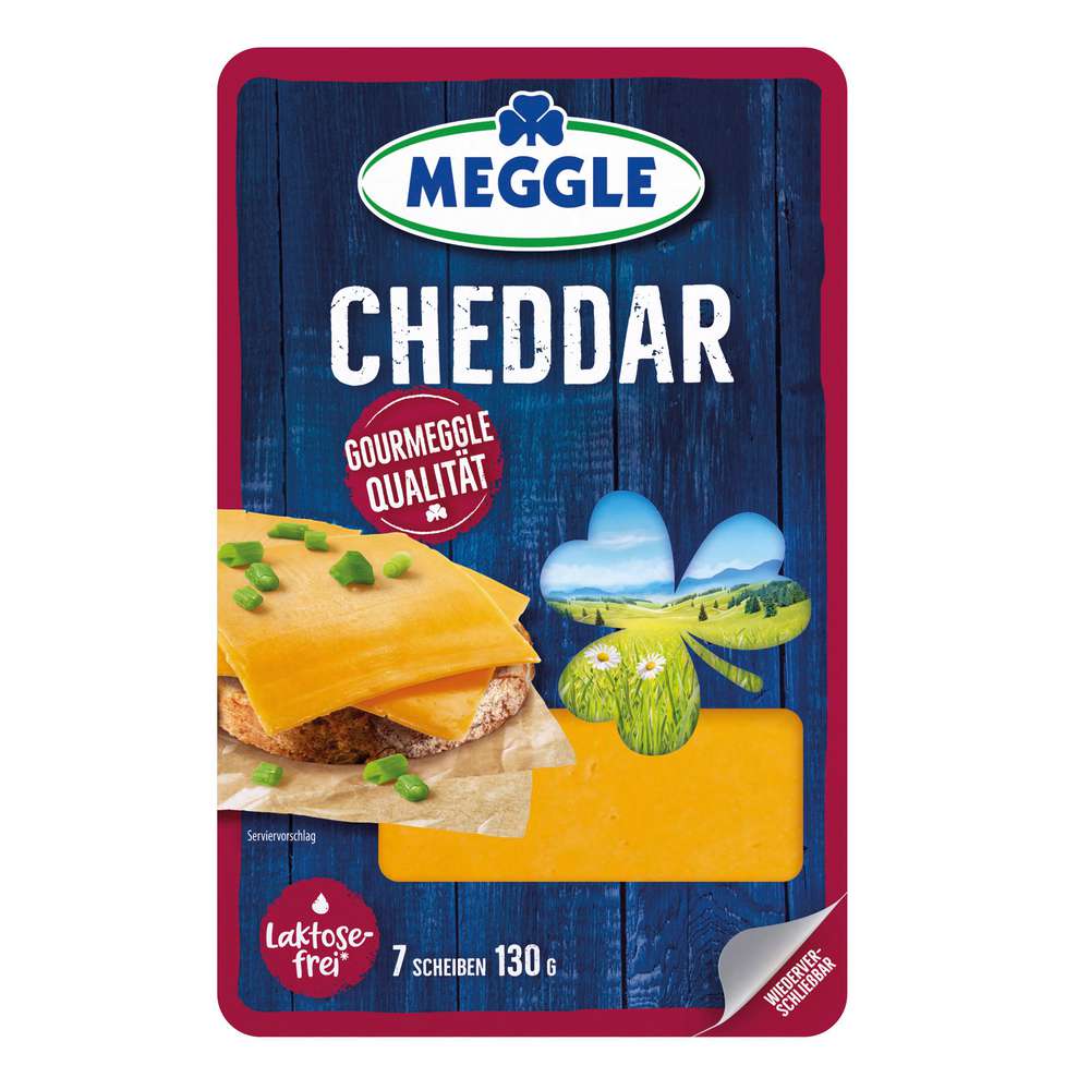 Produktabbildung Meggle Cheddar Scheiben