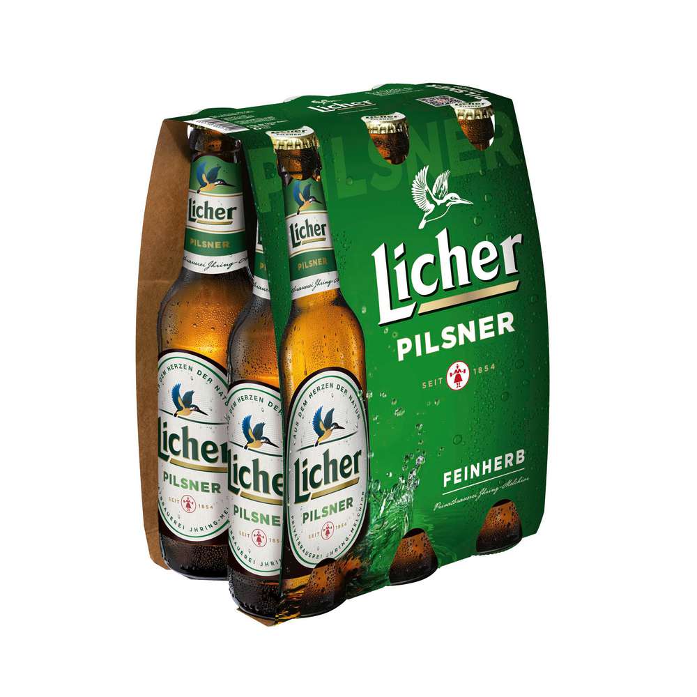 Produktabbildung Licher Pilsener Bier 4,9% (6x 0,330 Liter)