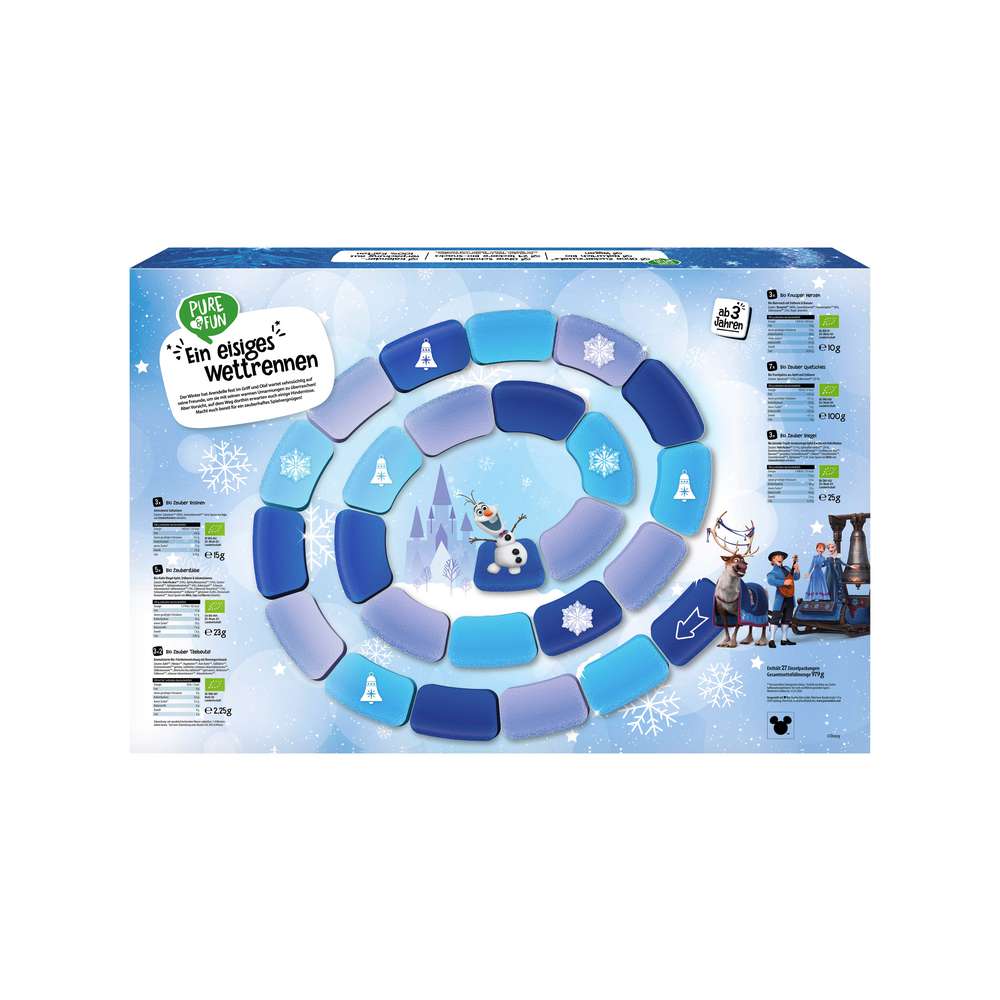 Produktabbildung Pure & Fun Adventskalender Frozen 2025 mit Bio Snacks