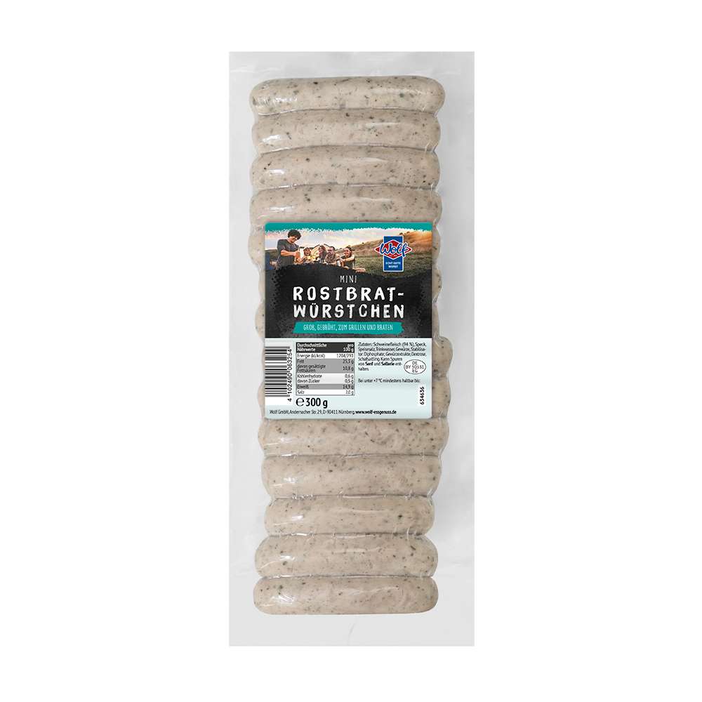 Produktabbildung Wolf Mini Rostbratwürstchen, grob