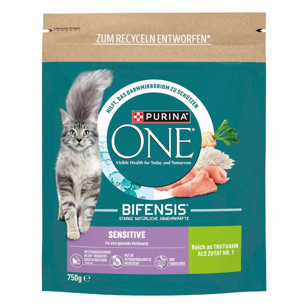 Produktabbildung Purina Katzennassfutter One Pouch Sensitive, Truthahn