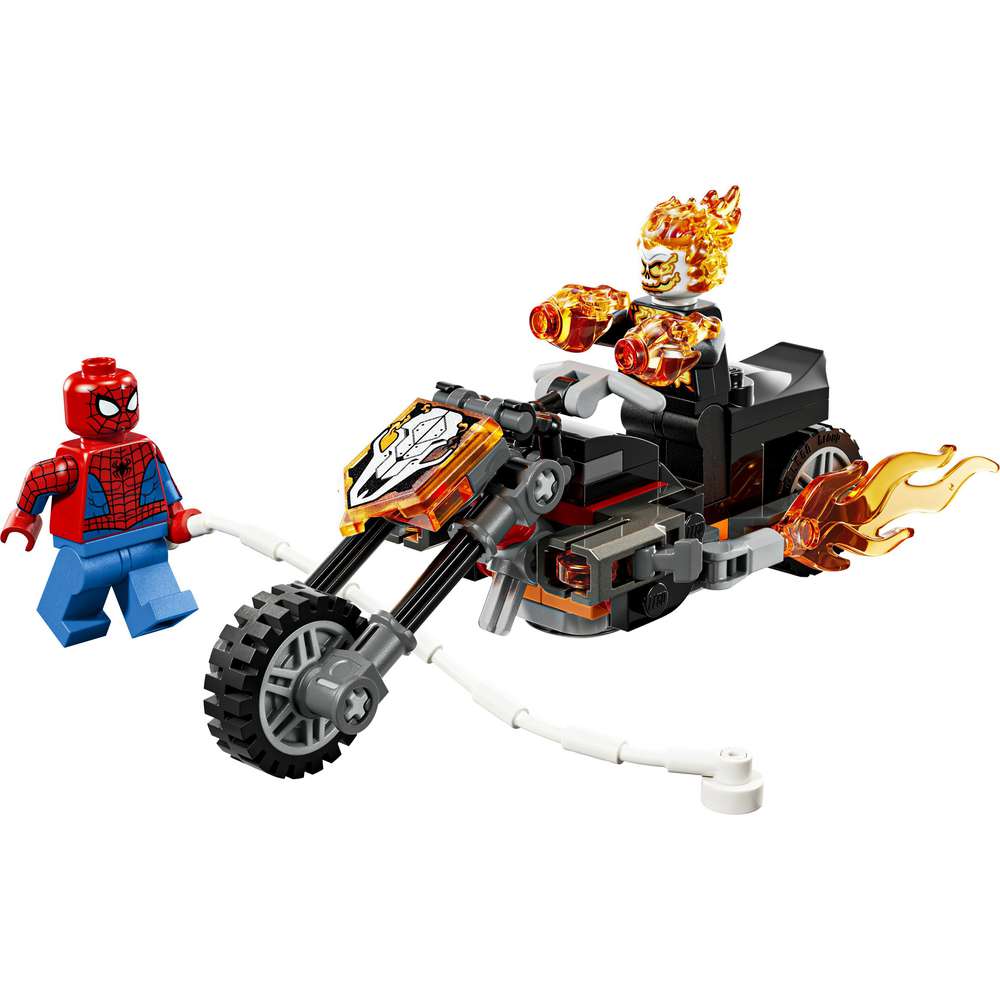 Produktabbildung Lego LEGO Marvel Spider-Man vs. Ghost Rider auf seinem Motorrad 76335