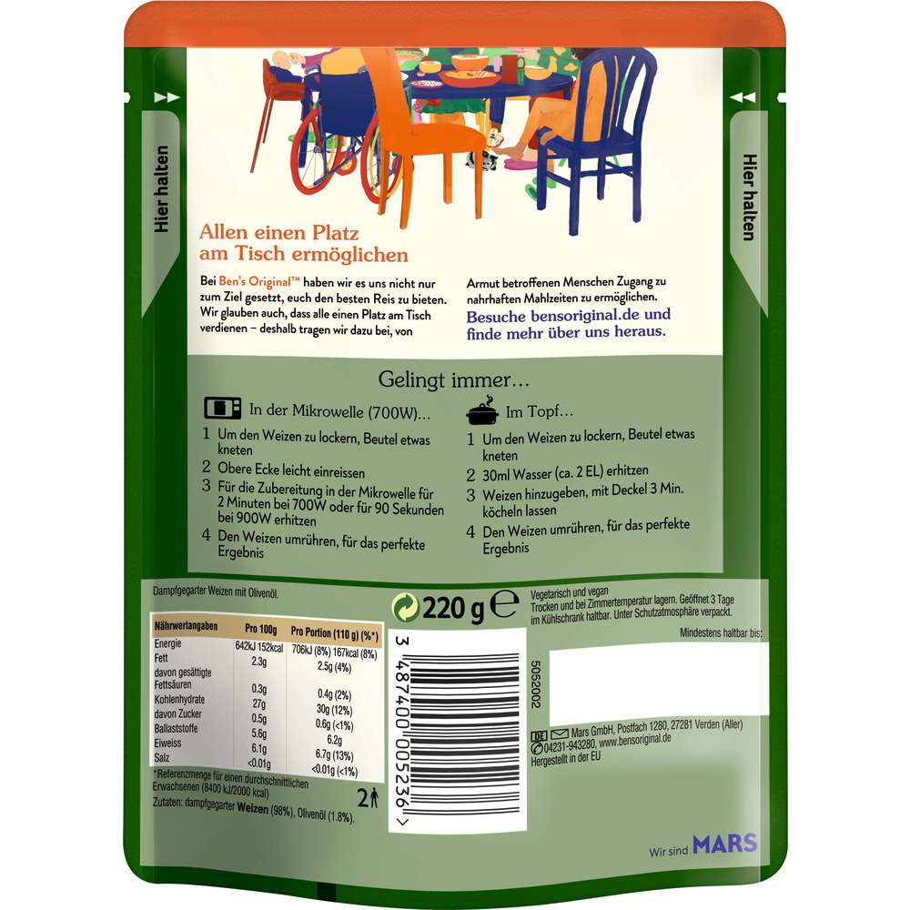 Produktabbildung BEN'S ORIGINAL Express Sonnenweizen Oliven-Öl