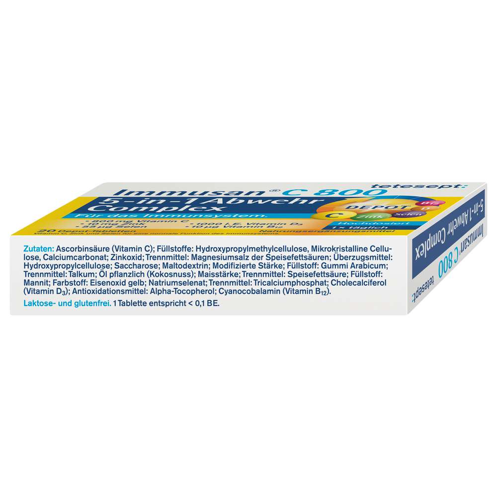 Produktabbildung tetesept Immusan C 800, 5 in 1 Abwehr Complex Tabletten