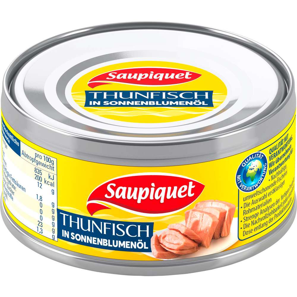Produktabbildung Saupiquet Thunfisch-Stücke in Sonnenblumenöl