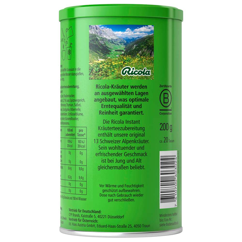 Produktabbildung Ricola Schweizer Kräutertee Original, Instant