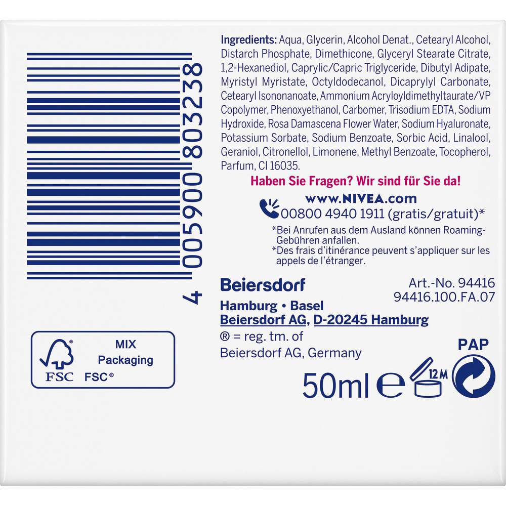 Produktabbildung Nivea 24H Tagespflege Rosenblüte