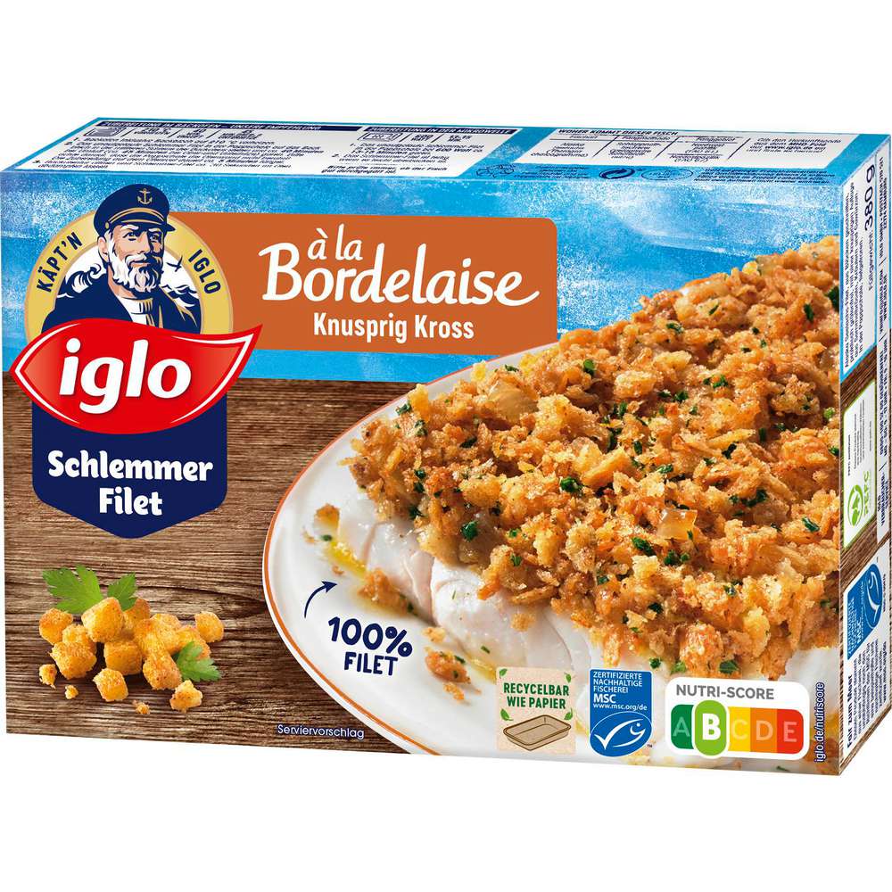 Produktabbildung Iglo MSC Schlemmer-Filet à la Bordelaise knusprig kross, tiefgekühlt