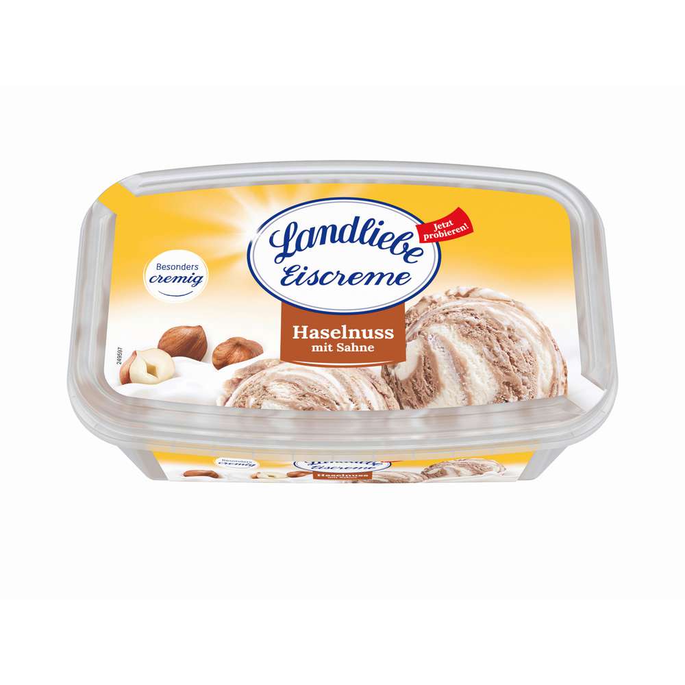 Produktabbildung Landliebe Eis, Haselnuss mit Sahne