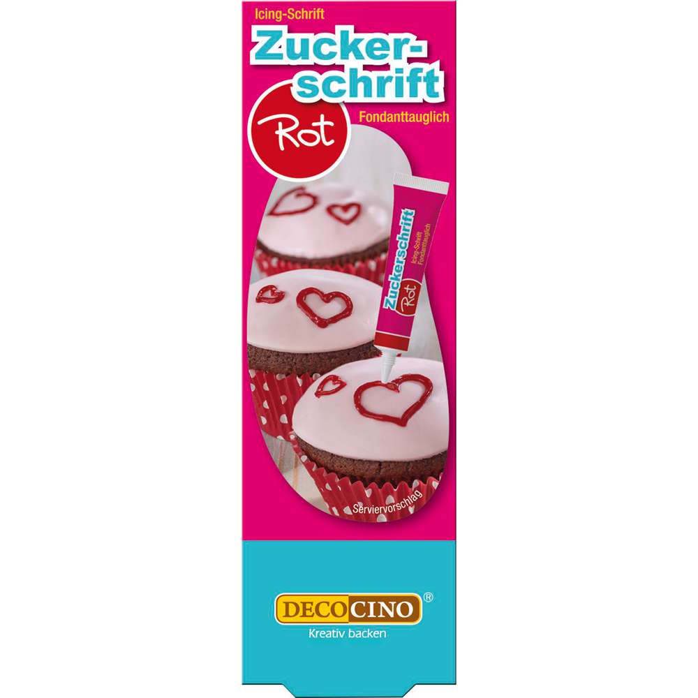 Produktabbildung Dekoback Zuckerschrift rot