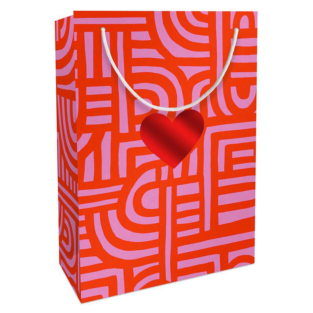 Produktabbildung Braun+Company Geschenktasche 23 x 33 cm, Kraftpapier, Labyrinth