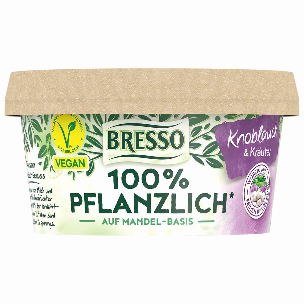 Produktabbildung Bresso Veganer Aufstrich Knoblauch & Kräuter