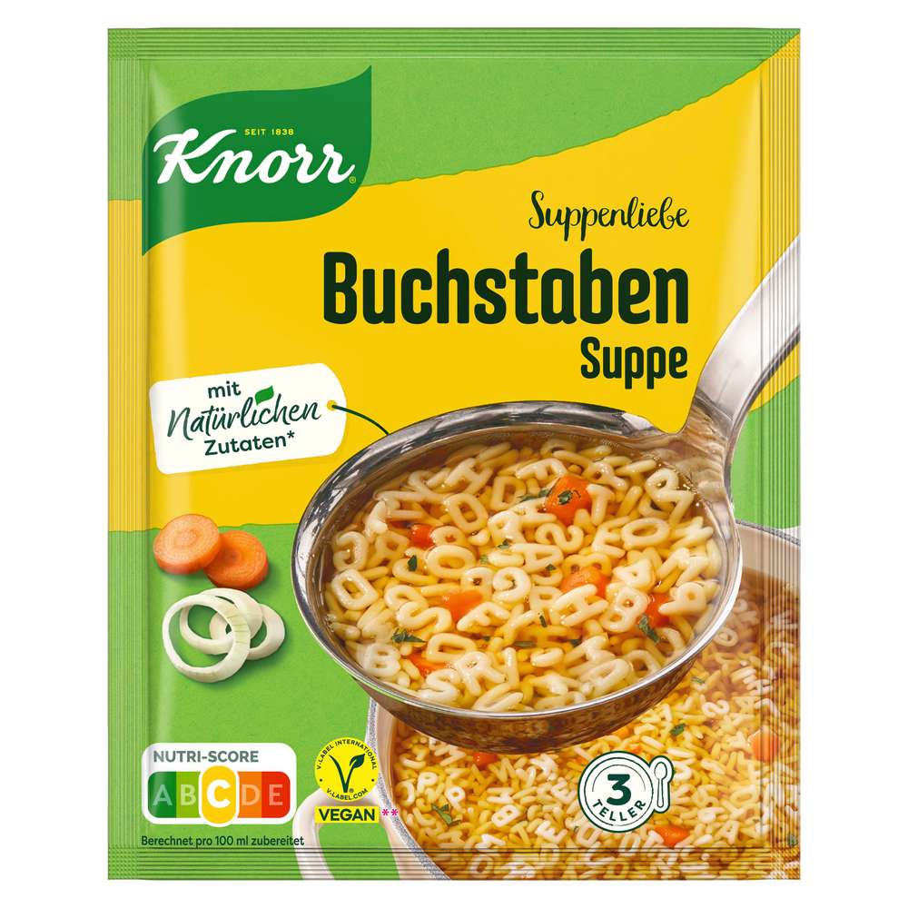 Produktabbildung Knorr Suppenliebe Buchstaben Suppe