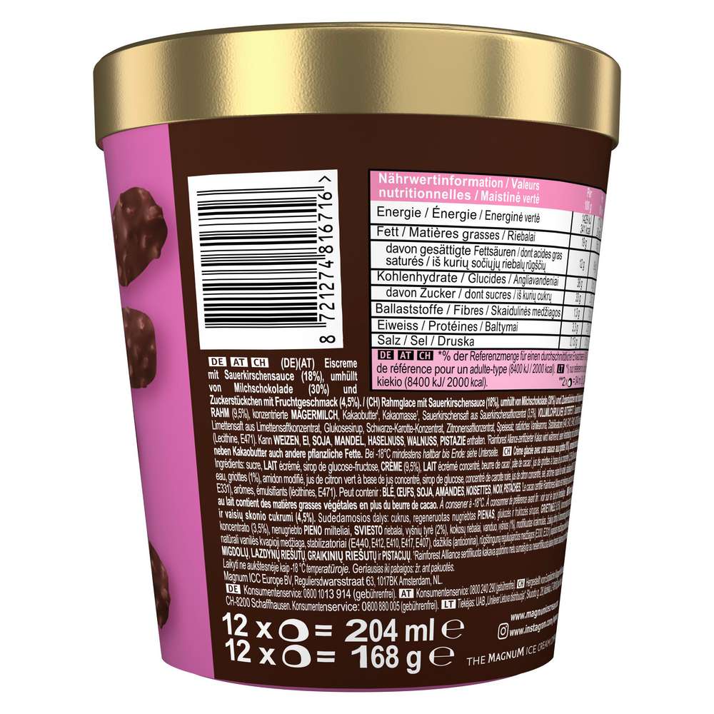 Produktabbildung Magnum Eis BonBon, Milk Choc&Cherry