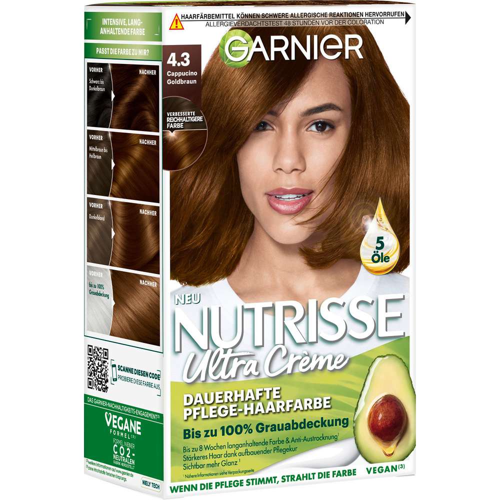 Produktabbildung Garnier Haarfarbe-Creme Nutrisse, 43 Goldbraun