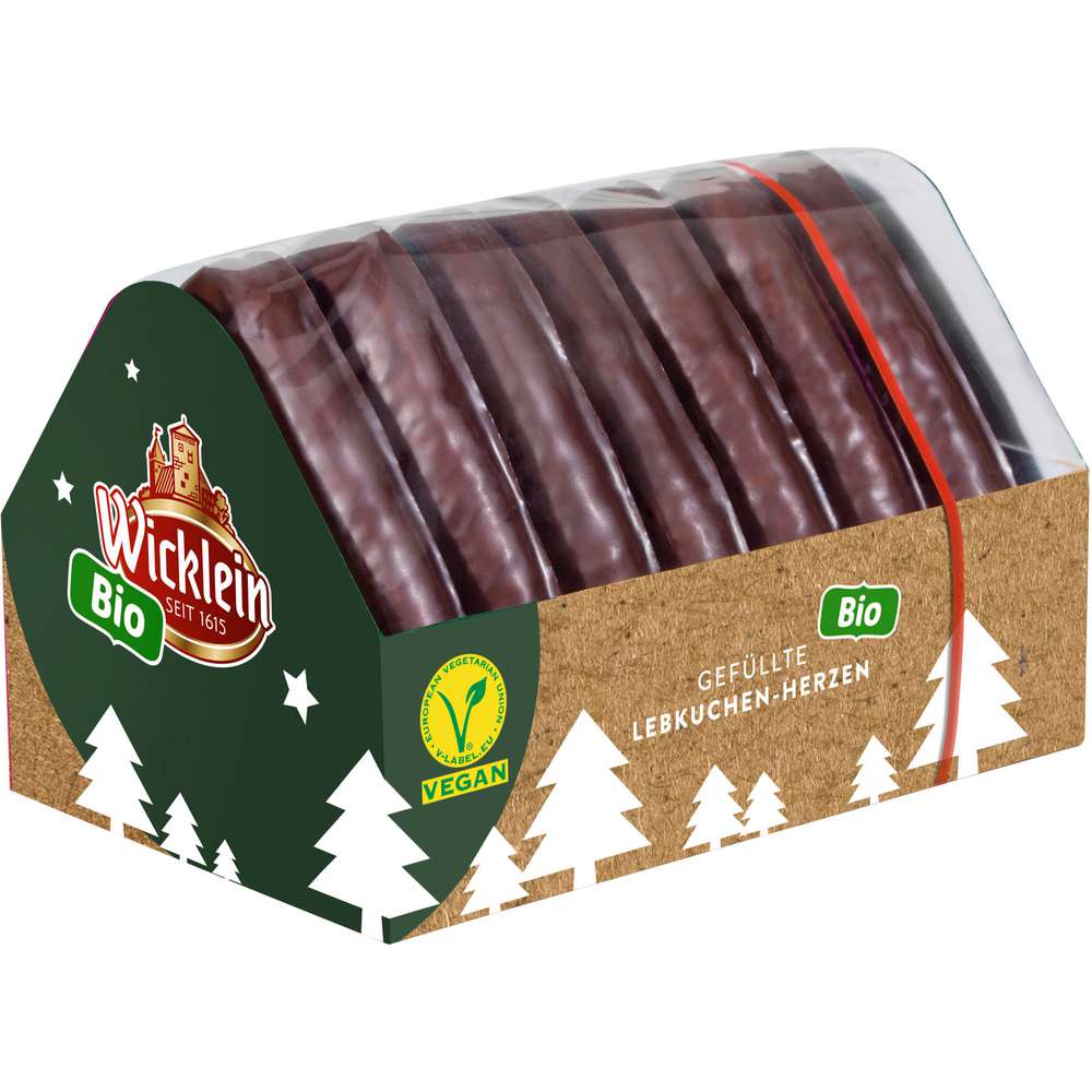Produktabbildung Wicklein Bio Lebkuchen-Herzen, Schoko