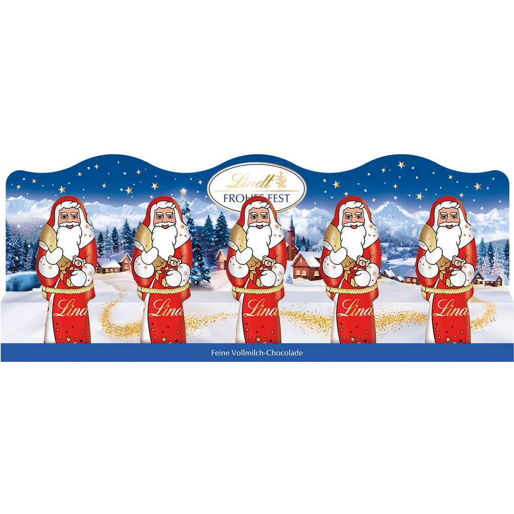 Produktabbildung Lindt Mini Schokoladen-Weihnachtsmänner