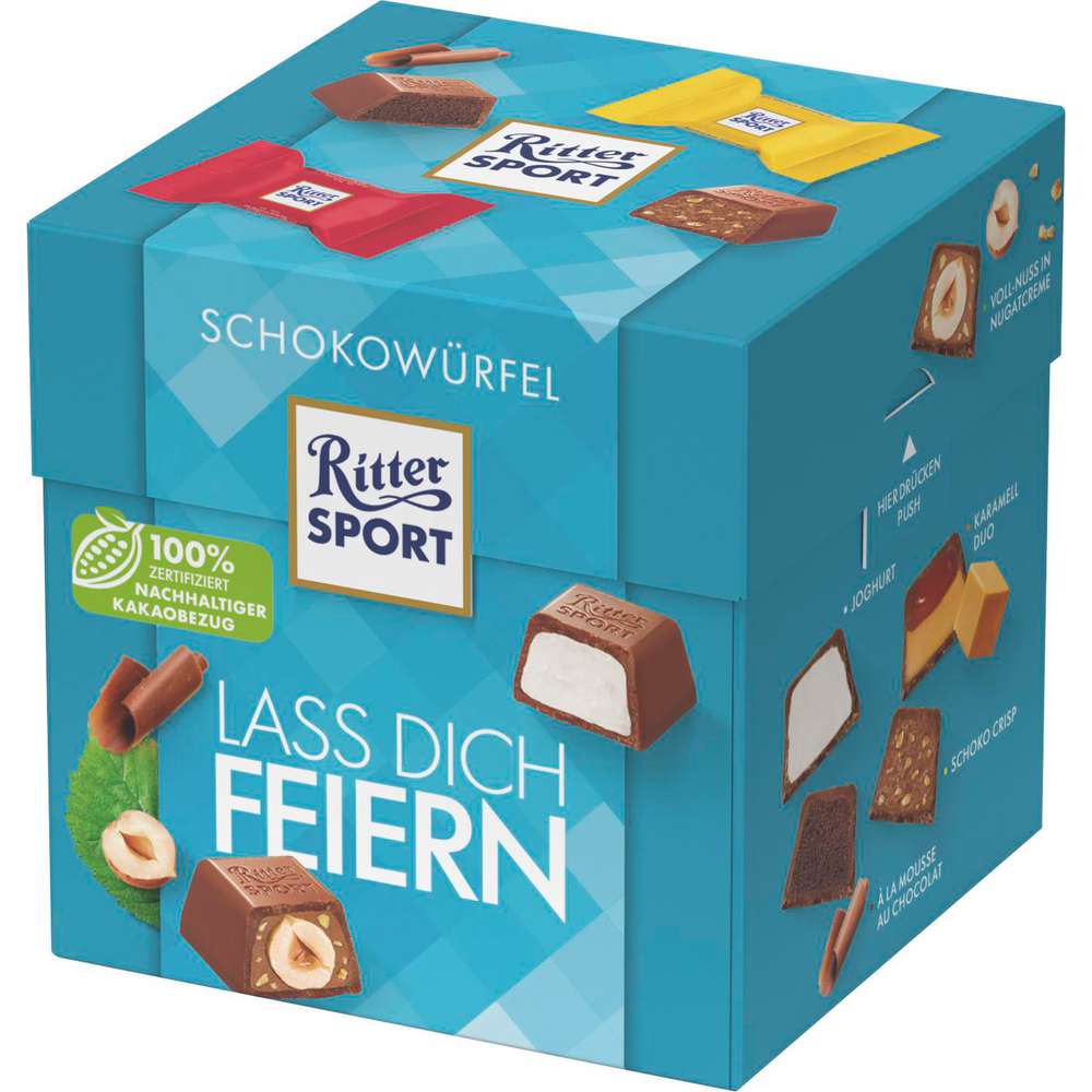 Produktabbildung Ritter Sport Schokowürfel Happy Birthday