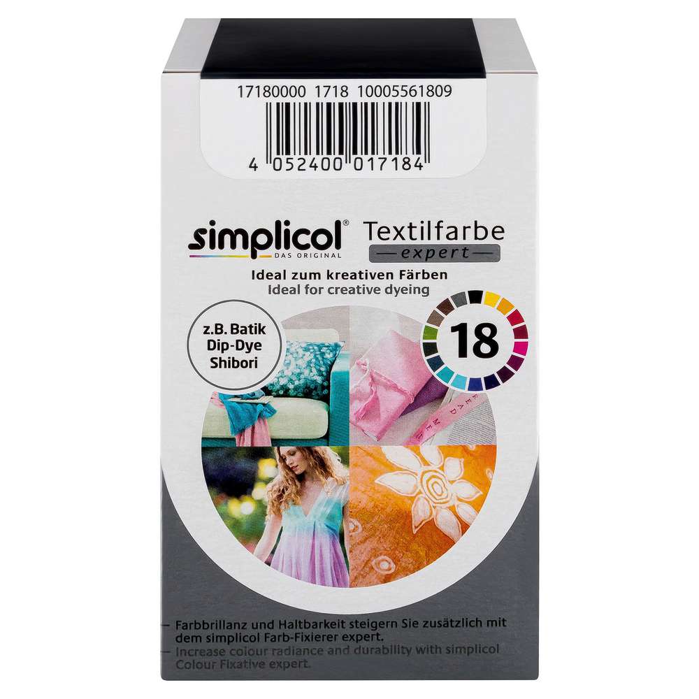Produktabbildung simplicol Textilfarben expert, Mitternacht-schwarz