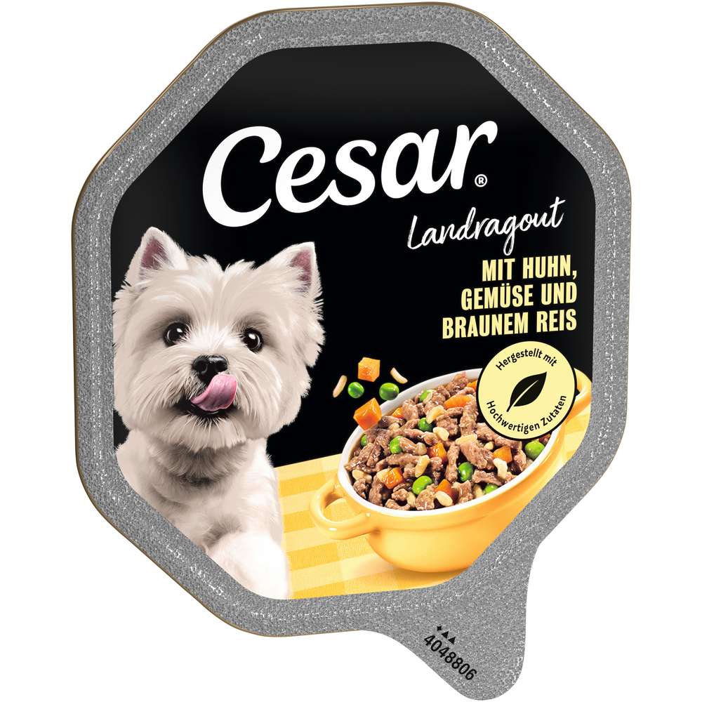 Produktabbildung Cesar Hunde-Nassfutter, Huhn/Naturreis/Gemüse