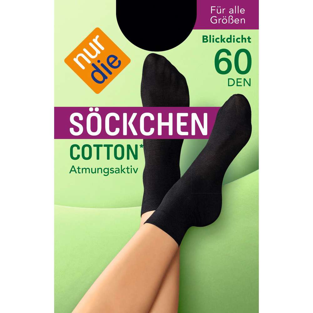 Produktabbildung Nur Die Socken Cotton, 60 den, schwarz, onesize