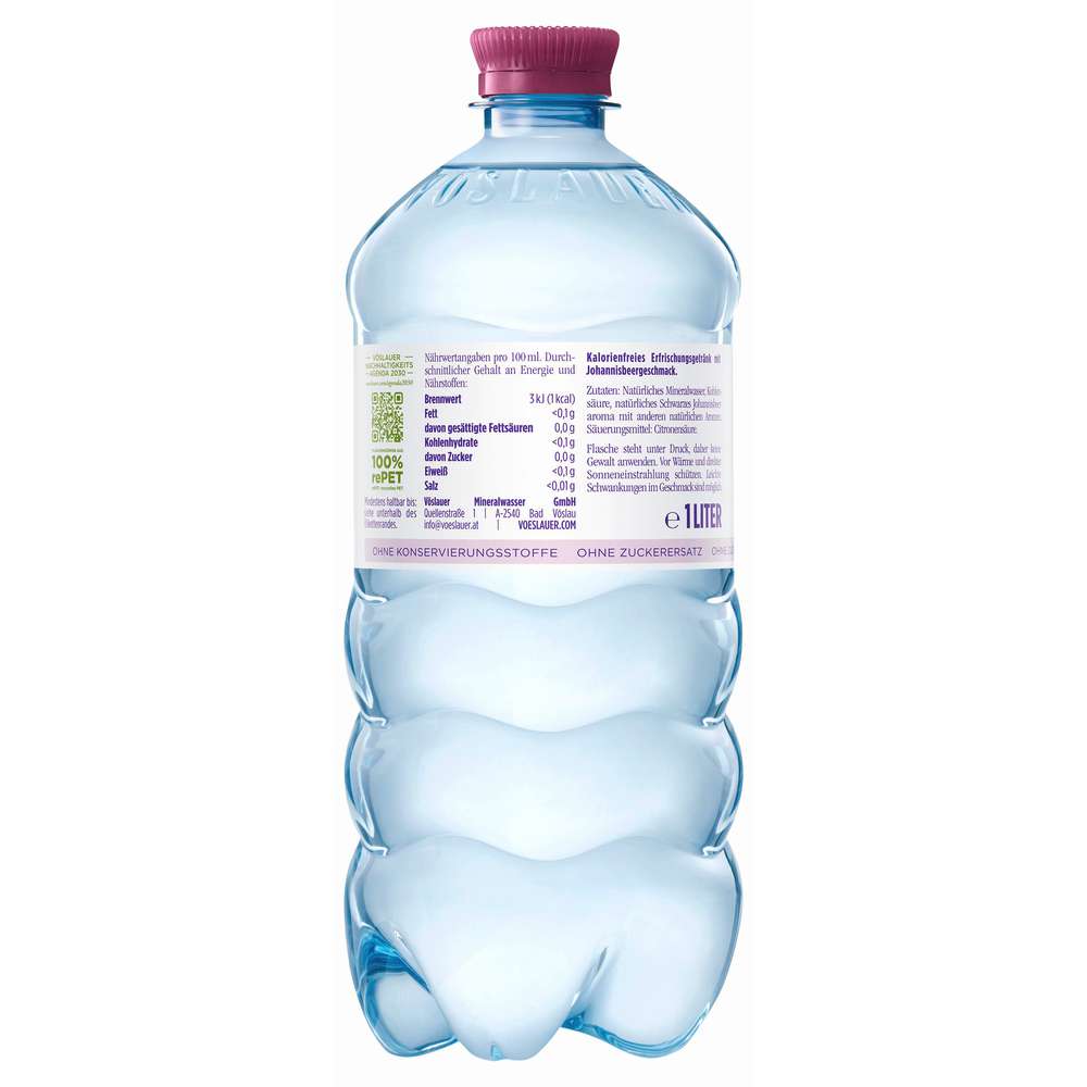 Produktabbildung Vöslauer Wasser mit Johannisbeere, spritzig
