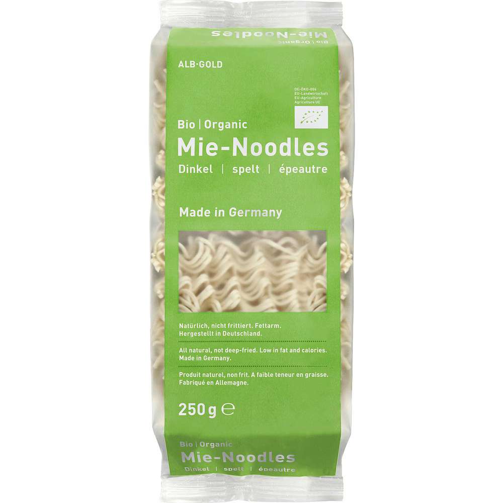 Produktabbildung ALB-GOLD Bio Mie-Nudeln, Dinkel