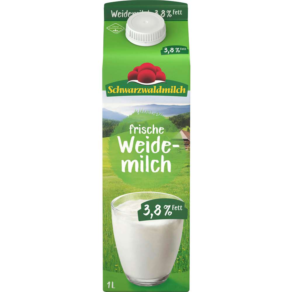 Produktabbildung Schwarzwaldmilch Frische Weidemilch, 3,8% Fett, länger haltbar