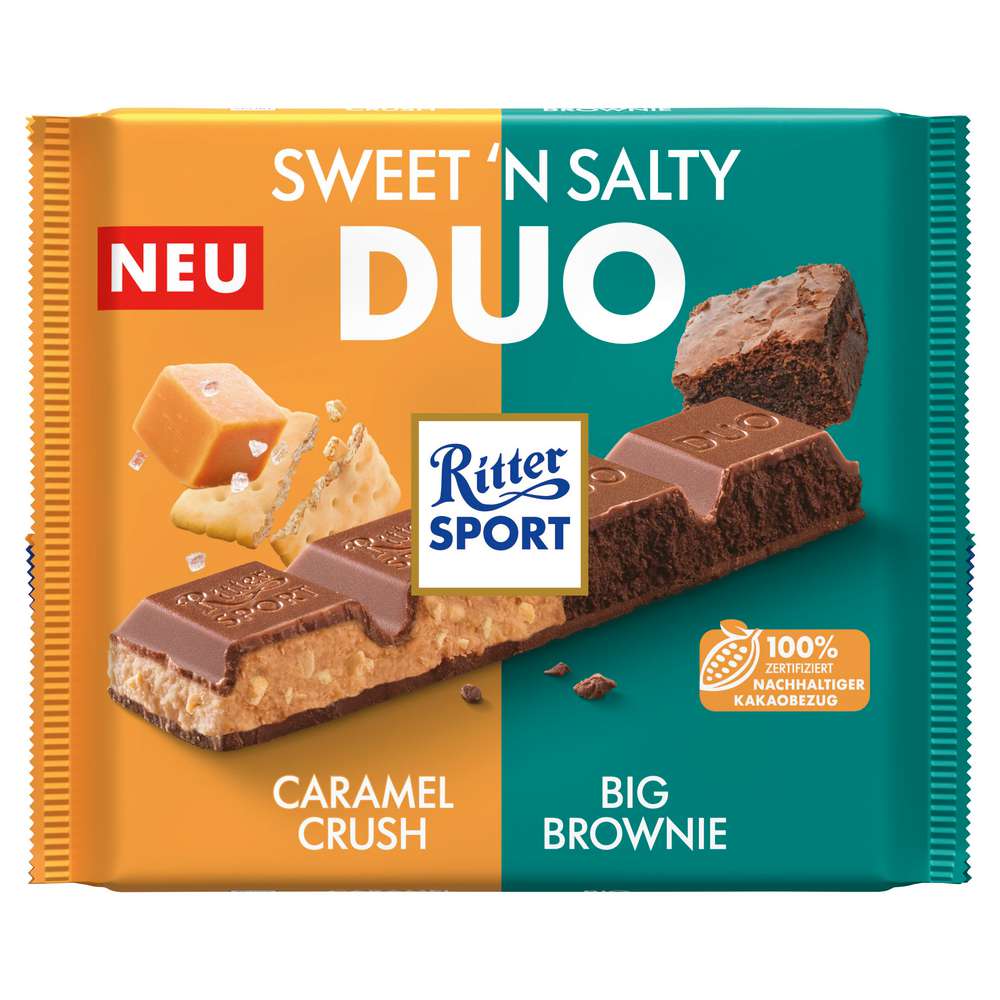 Produktabbildung Ritter Sport Tafelschokolade, Duo Sweet´N Salty