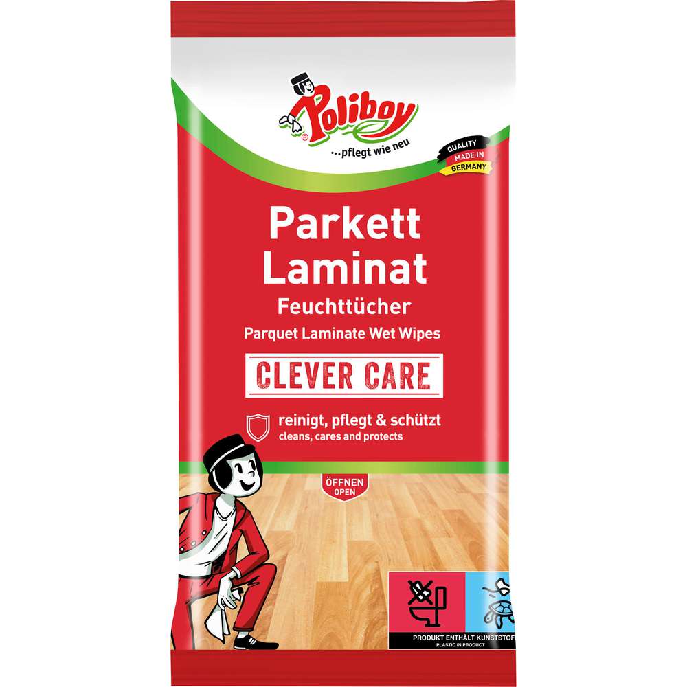 Produktabbildung Poliboy Boden-Feuchttücher, für Parkett und Laminat 