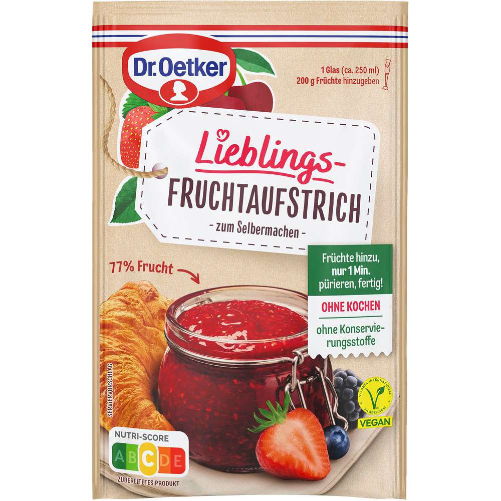 Produktabbildung Dr. Oetker Lieblings-Fruchtaufstrich zum Selbermachen
