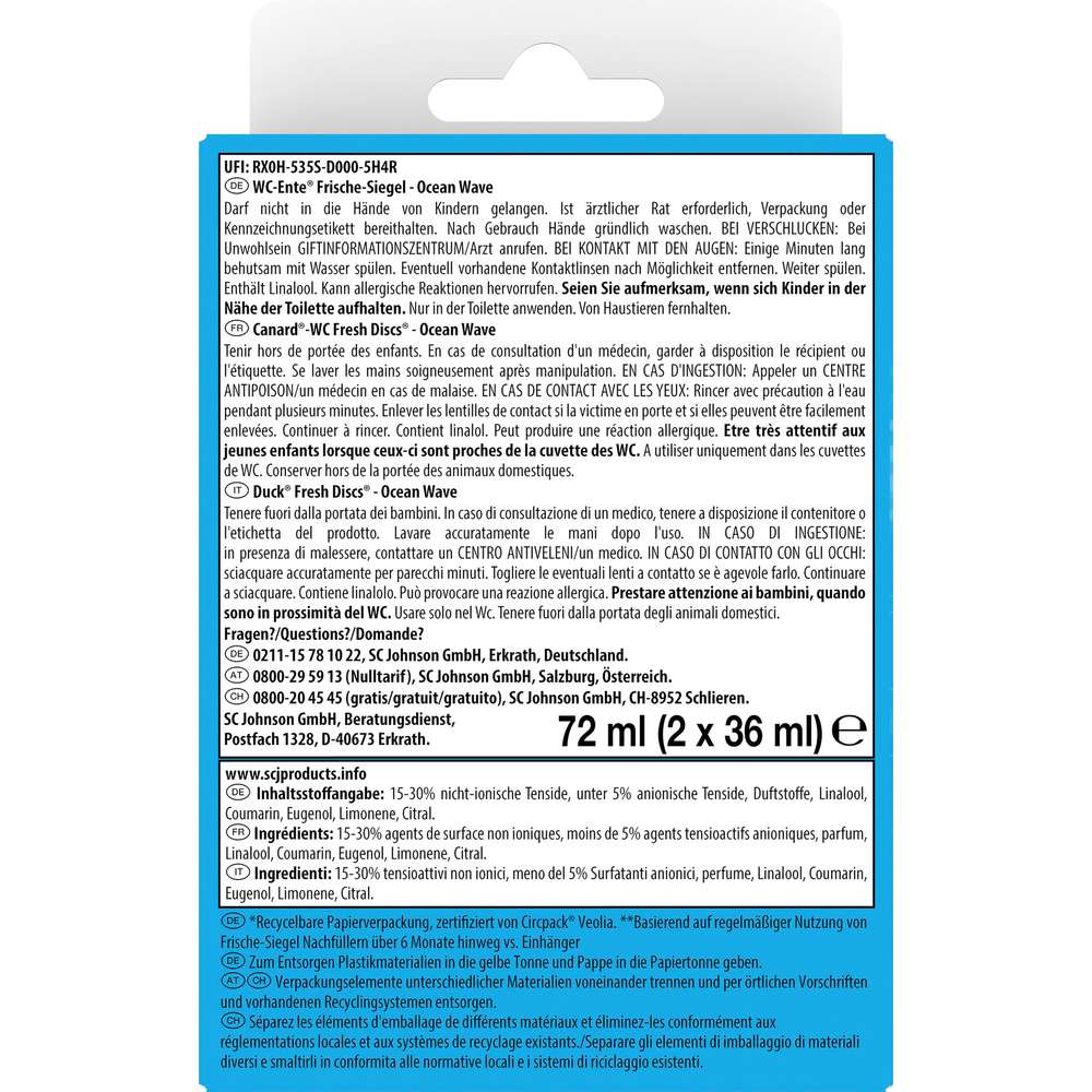 Produktabbildung WC Ente Duftspüler Frische-Siegel Marine, Nachfüller