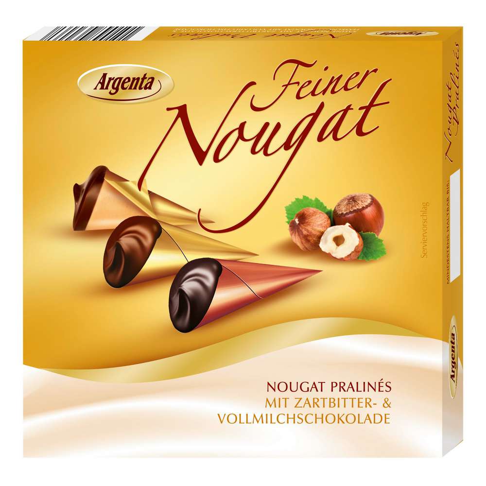 Produktabbildung Argenta Nougat Pralinés mit Zartbitter- & Vollmilchschokolade