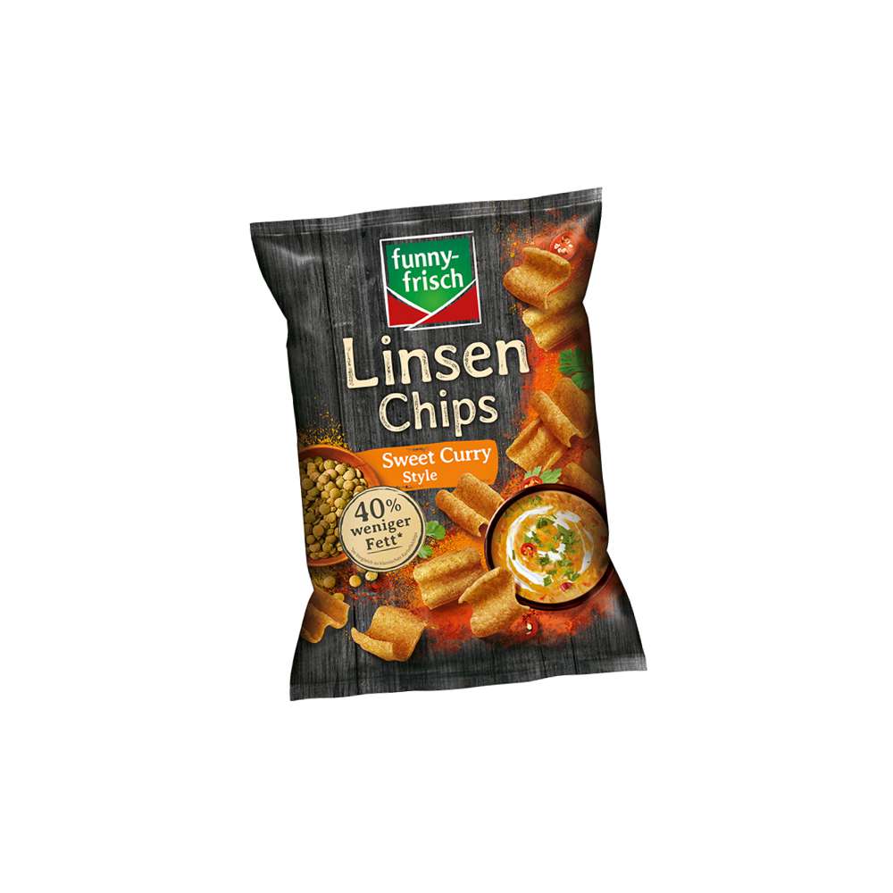 Produktabbildung funny-frisch Linsen Chips Sweet Curry Style