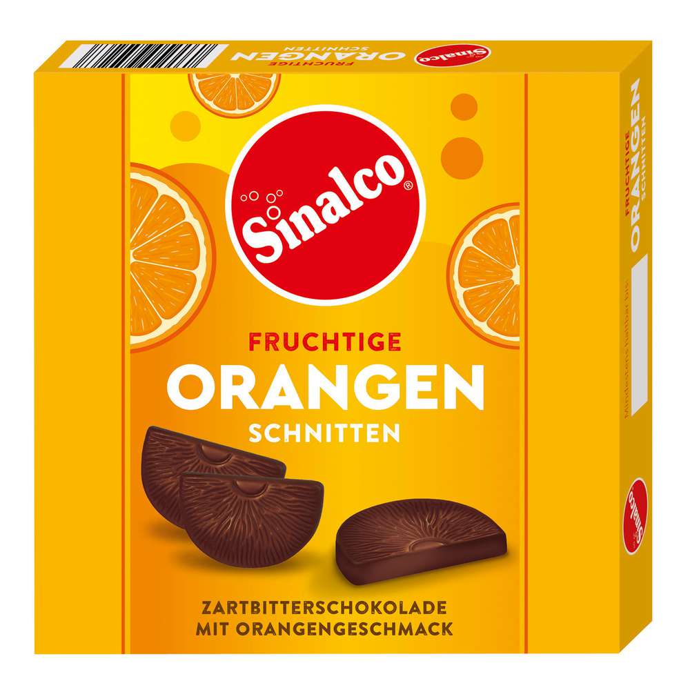Produktabbildung Sinalco Schoko-Pralinen, Orangen Schnitten