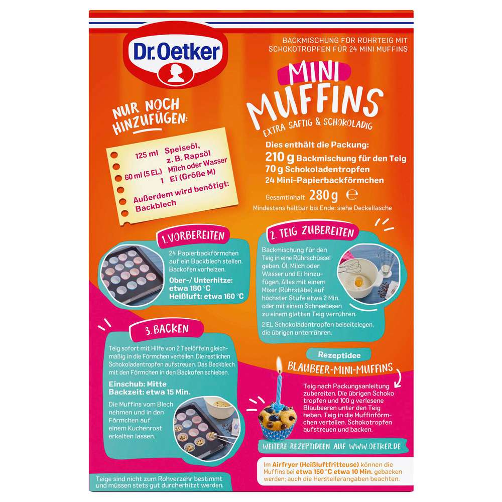 Produktabbildung Dr. Oetker Backmischung Mini Muffins