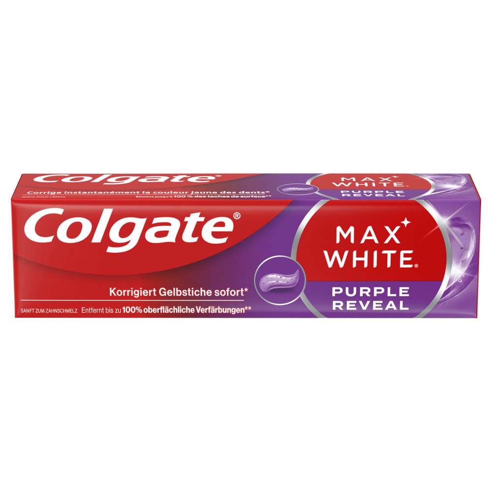 Produktabbildung Colgate Zahncreme Max White, Purple Reveal