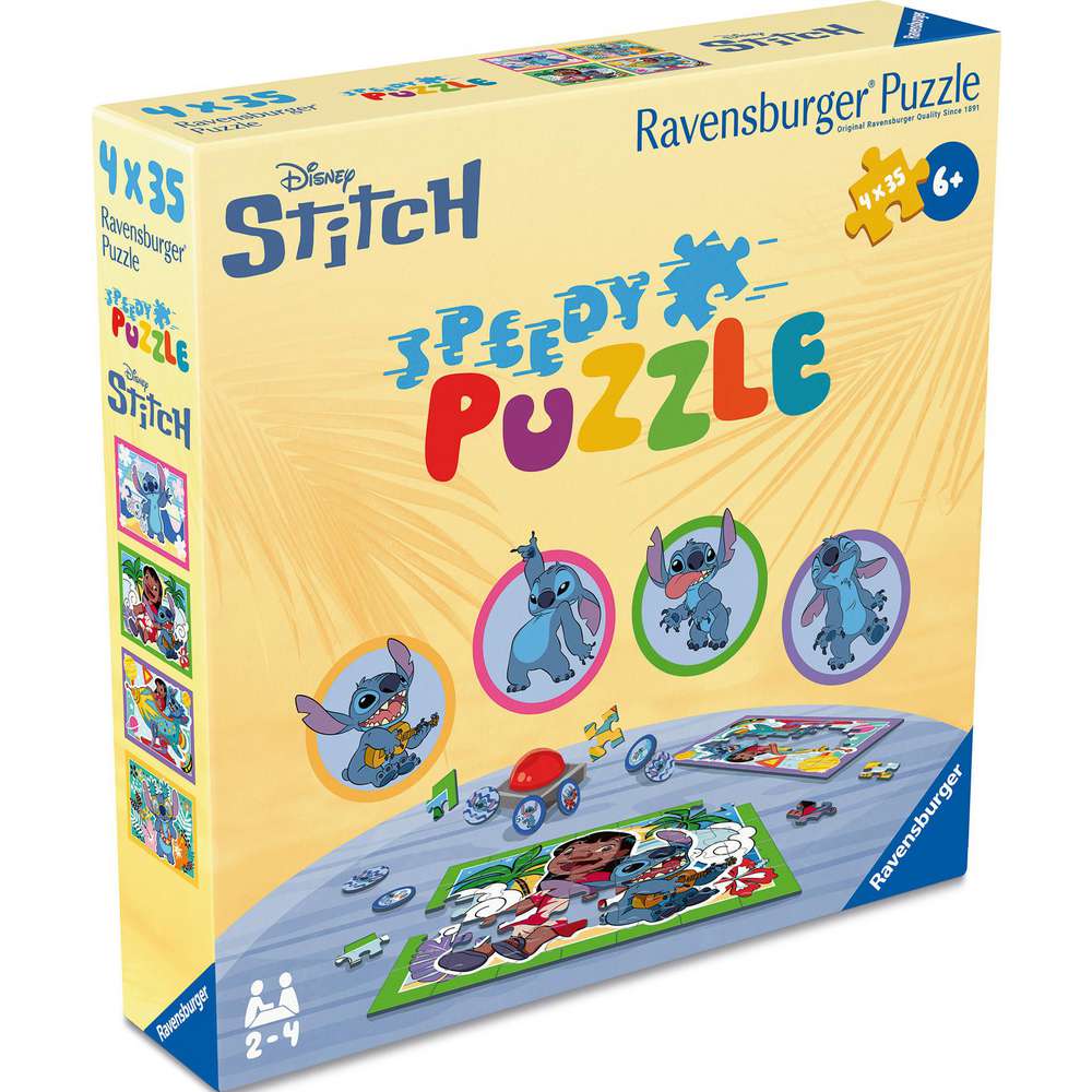 Produktabbildung Ravensburger Speedy Puzzle, Disney Stitch, 4x35 Teile