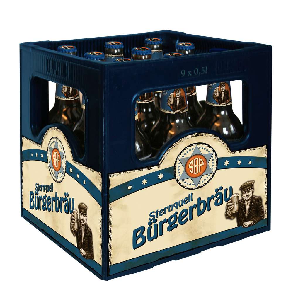 Produktabbildung Bürgerbräu Pilsener Bier 5,4% (9x 0,500 Liter)
