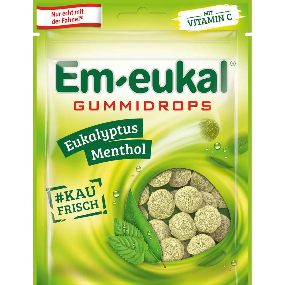 Produktabbildung Em-Eukal Gummidrops, Menthol-Eukalyptus