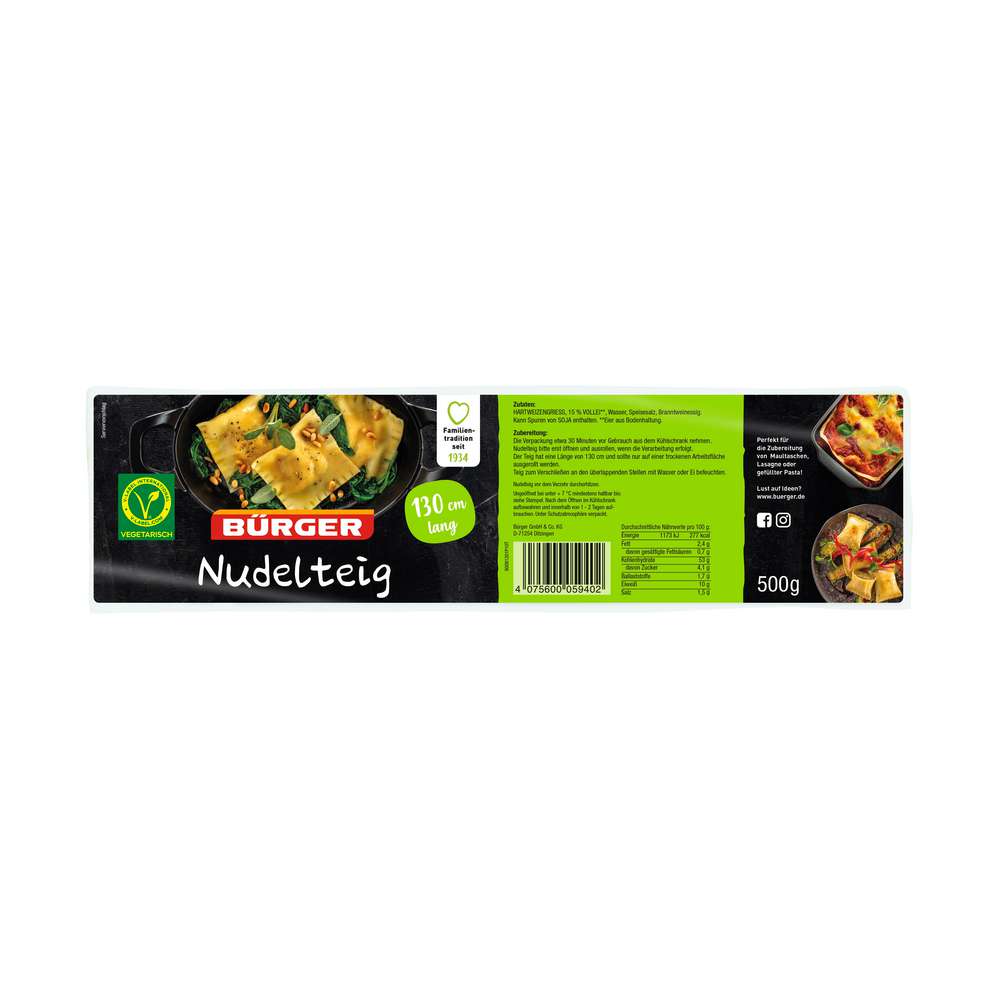 Produktabbildung Bürger Nudel- & Maultaschenteig