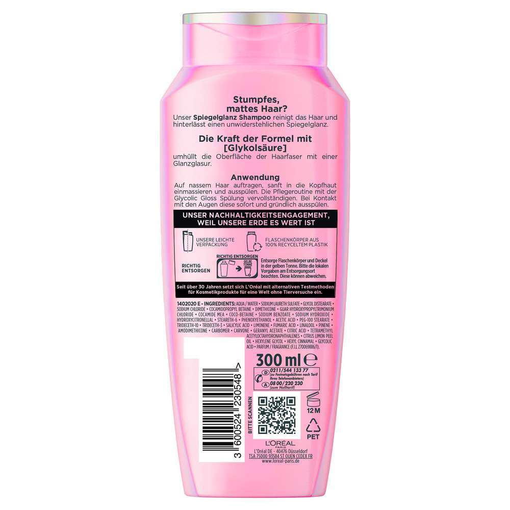 Produktabbildung L'Oreal Paris Elvital Shampoo, Glycolic Gloss